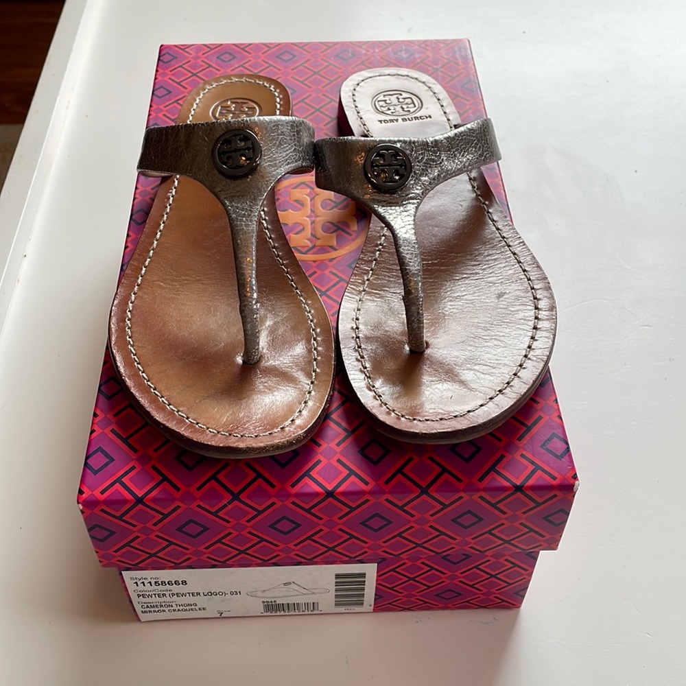 Platinum Tory Burch Sandals